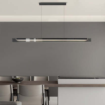 Minimalist Copper Rectangular Island Chandelier