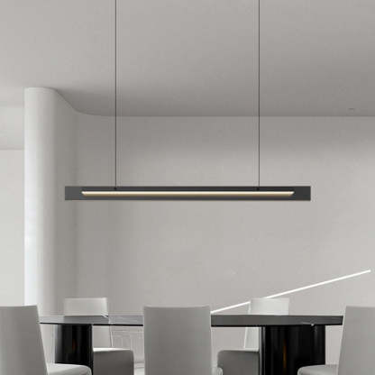 Minimalist Copper Rectangular Island Chandelier
