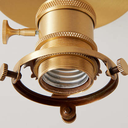 Japanese Brass Bowl Cylinder 1-Light Ceiling Light