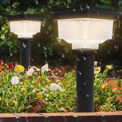Modern Solar Aluminum Pinstripe Landscape Light — 3 Colors Changeable (Warm/Neutral/White) / 5V