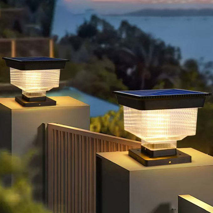 Modern Solar Aluminum Pinstripe Landscape Light — 3 Colors Changeable (Warm/Neutral/White) / 5V