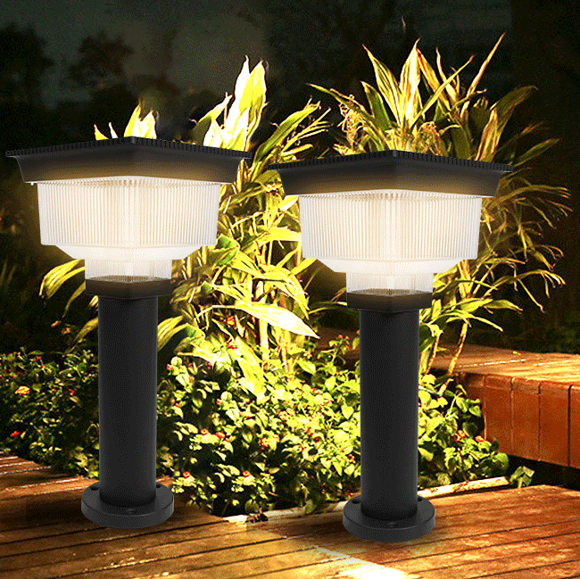 Modern Solar Aluminum Pinstripe Landscape Light — 3 Colors Changeable (Warm/Neutral/White) / 5V