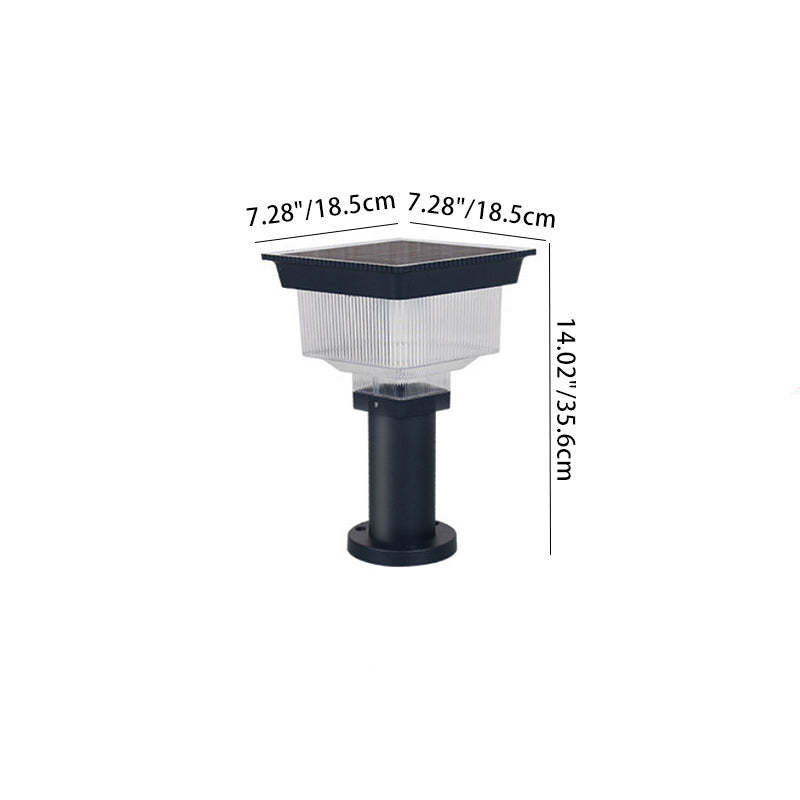 Modern Solar Aluminum Pinstripe Landscape Light