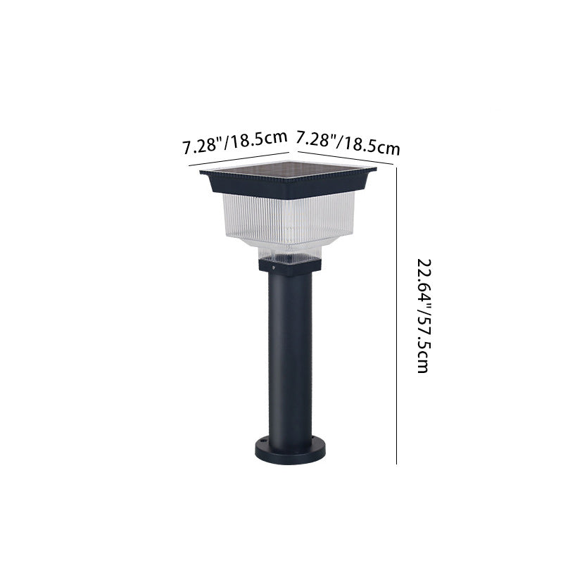Modern Solar Aluminum Pinstripe Landscape Light