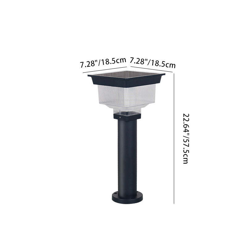 Modern Solar Aluminum Pinstripe Landscape Light