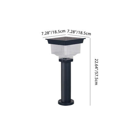 Modern Solar Aluminum Pinstripe Landscape Light