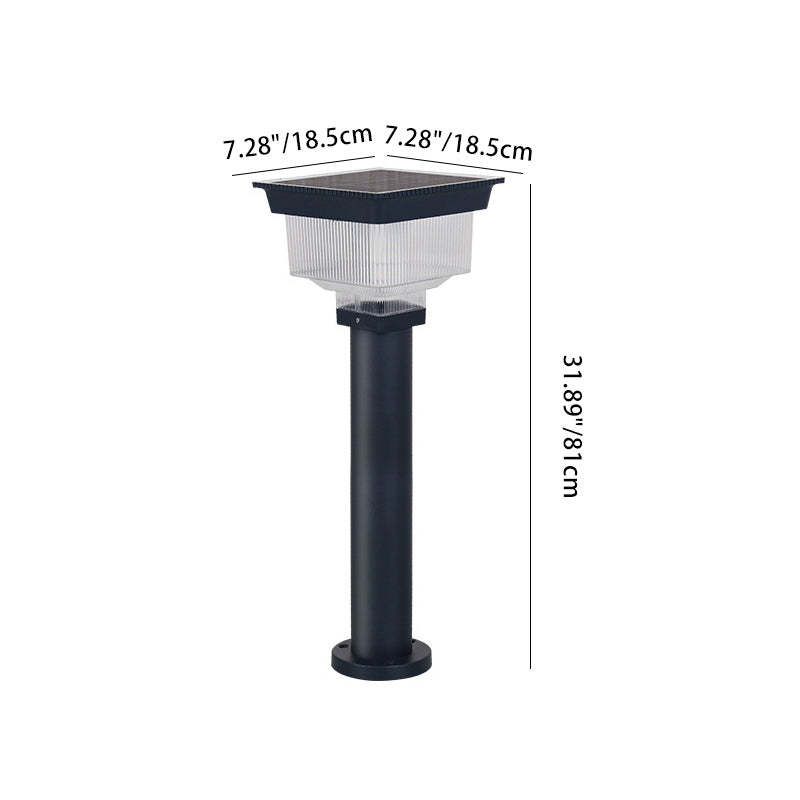Modern Solar Aluminum Pinstripe Landscape Light