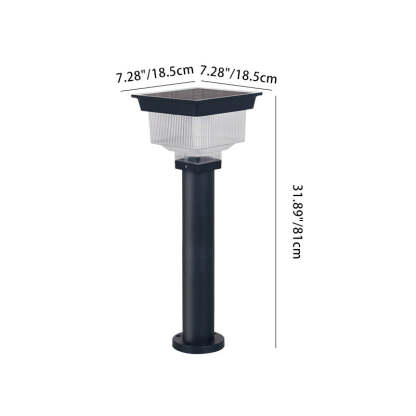 Modern Solar Aluminum Pinstripe Landscape Light
