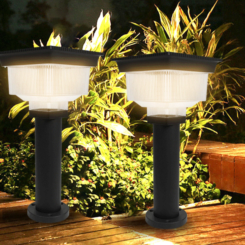Modern Solar Aluminum Pinstripe Landscape Light