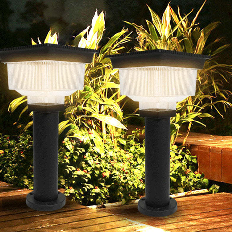 Modern Solar Aluminum Pinstripe Landscape Light