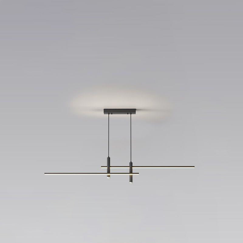 Minimalist Iron Aluminum Silica Island Chandelier