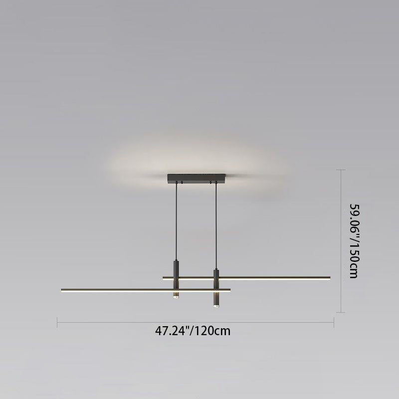 Minimalist Iron Aluminum Silica Island Chandelier