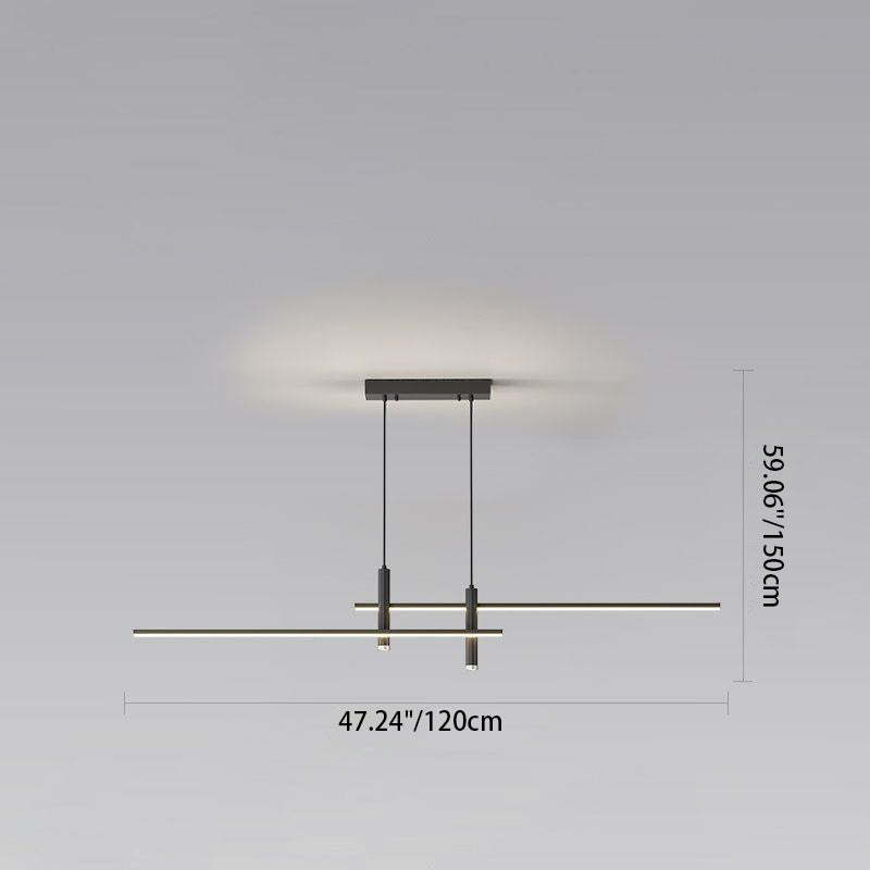 Minimalist Iron Aluminum Silica Island Chandelier