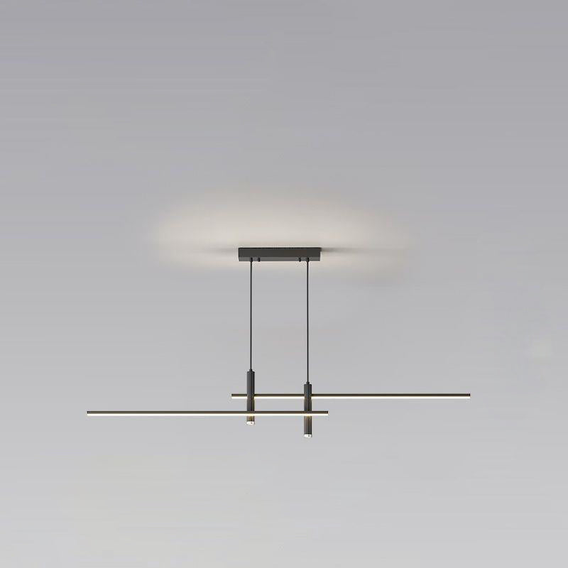 Minimalist Iron Aluminum Silica Island Chandelier