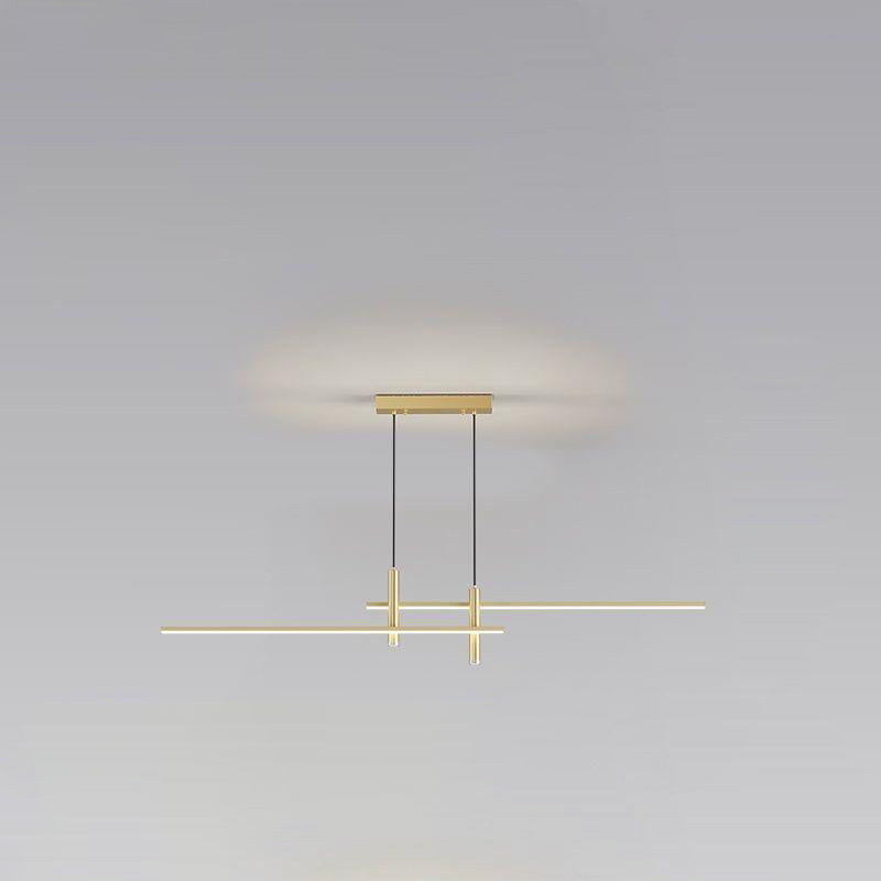 Minimalist Iron Aluminum Silica Island Chandelier