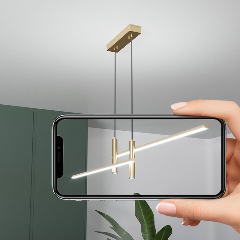 Minimalist Iron Aluminum Silica Island Chandelier