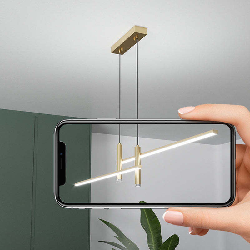 Minimalist Iron Aluminum Silica Island Chandelier