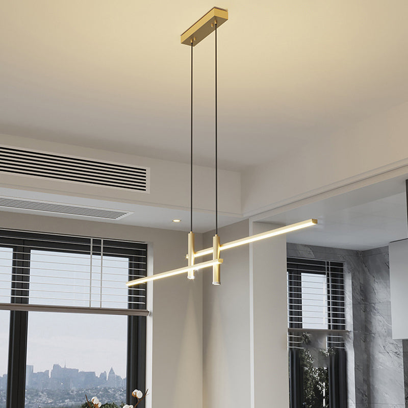 Minimalist Iron Aluminum Silica Island Chandelier