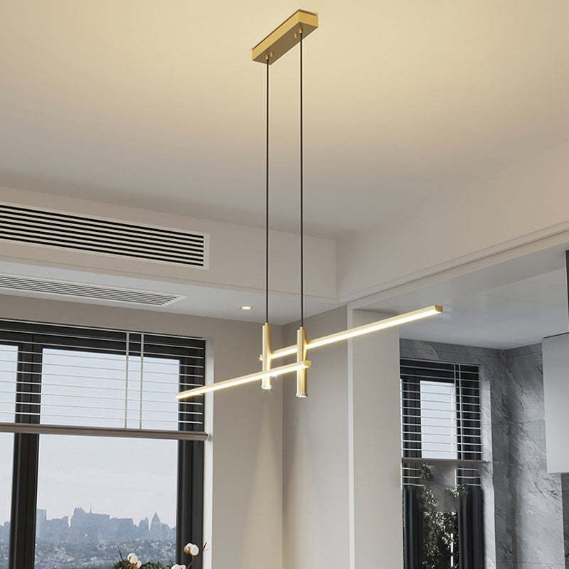 Minimalist Iron Aluminum Silica Island Chandelier