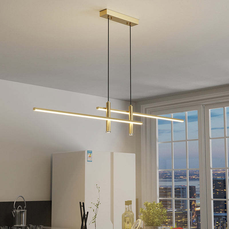 Minimalist Iron Aluminum Silica Island Chandelier