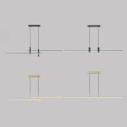 Minimalist Iron Aluminum Silica Island Chandelier