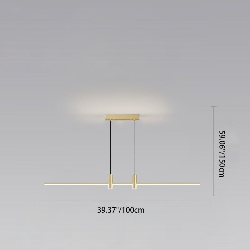 Minimalist Iron Aluminum Silica Island Chandelier