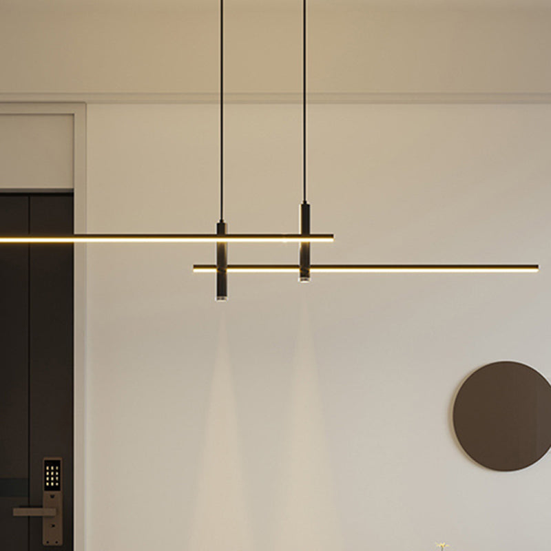 Minimalist Iron Aluminum Silica Island Chandelier