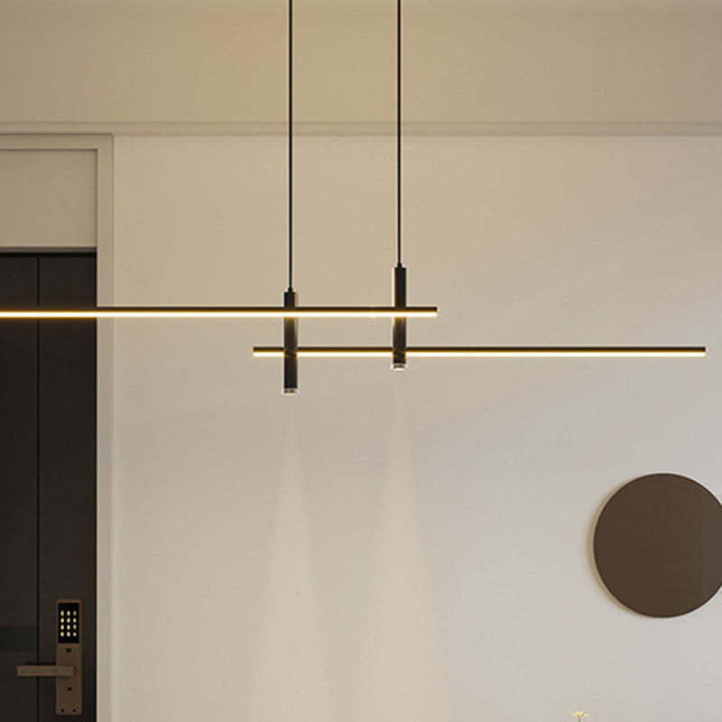 Minimalist Iron Aluminum Silica Island Chandelier
