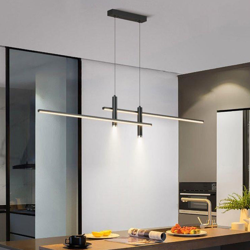Minimalist Iron Aluminum Silica Island Chandelier