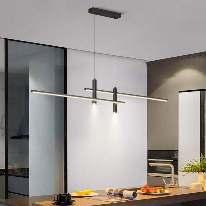 Minimalist Iron Aluminum Silica Island Chandelier