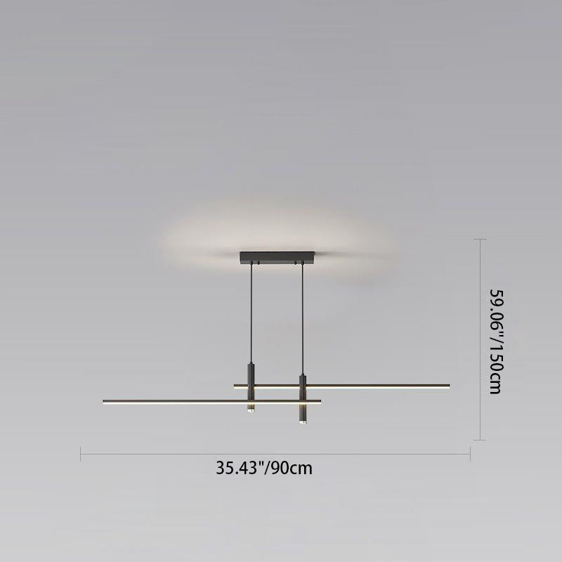 Minimalist Iron Aluminum Silica Island Chandelier