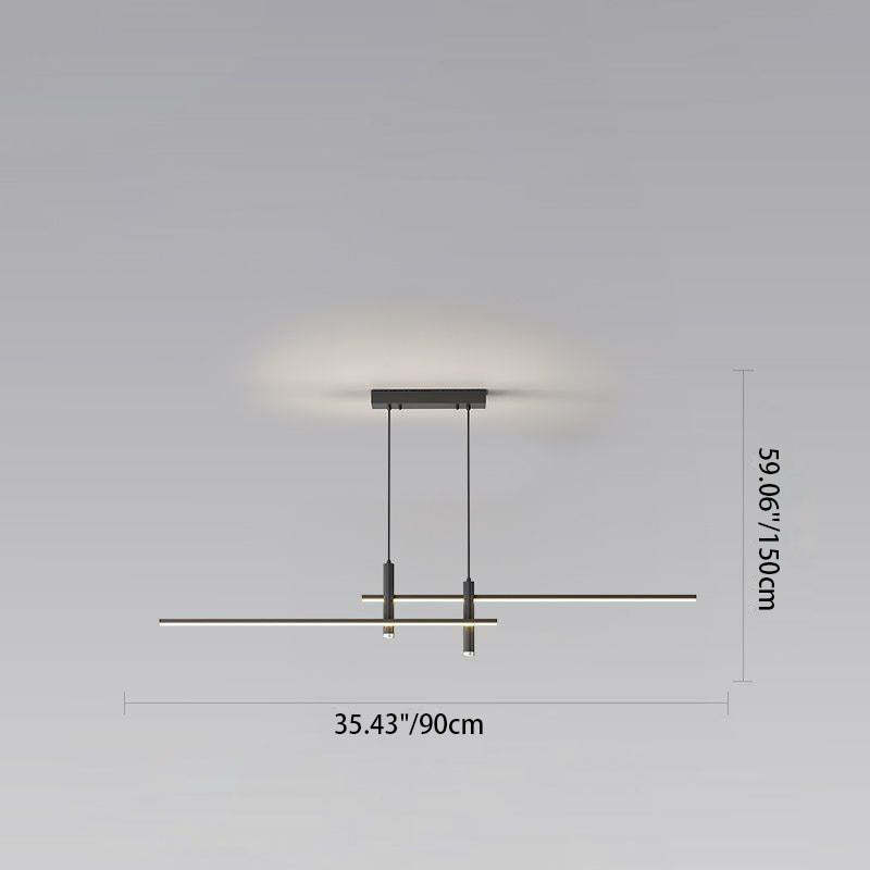 Minimalist Iron Aluminum Silica Island Chandelier