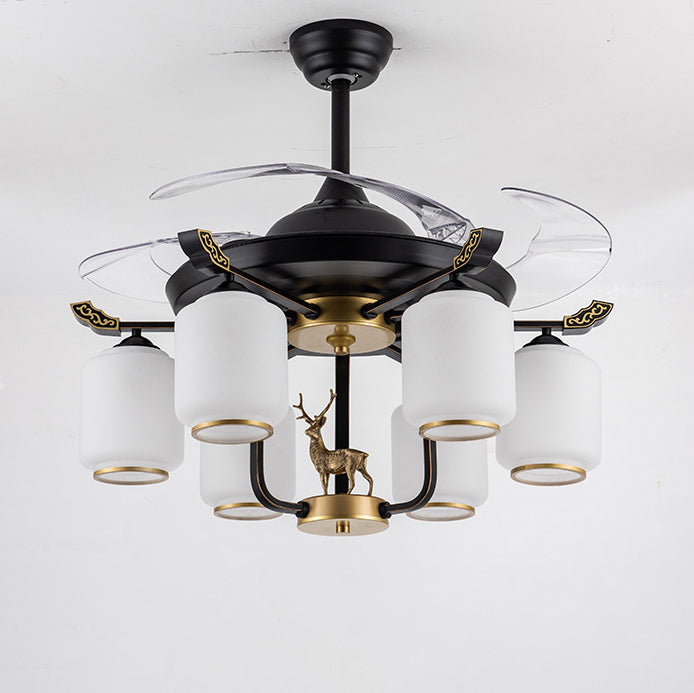 Chinese Iron Deer Ceiling Fan Light