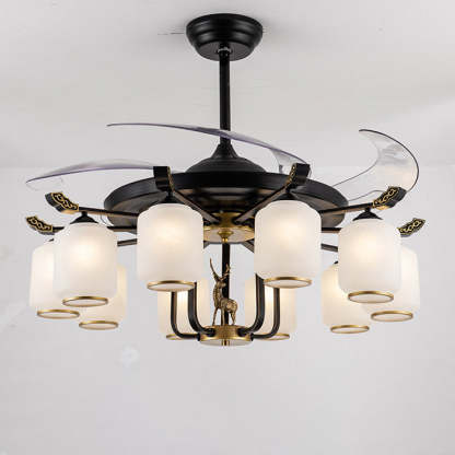Chinese Iron Deer Ceiling Fan Light