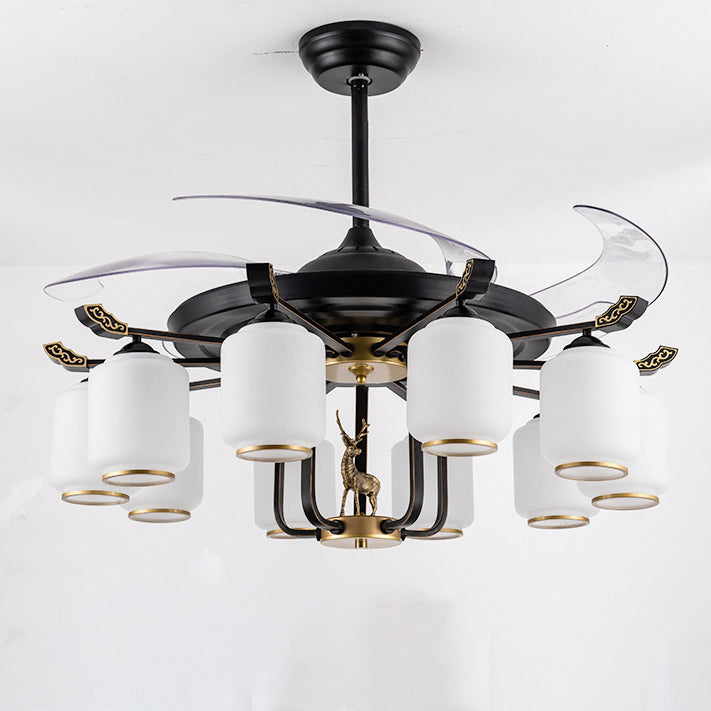 Chinese Iron Deer Ceiling Fan Light
