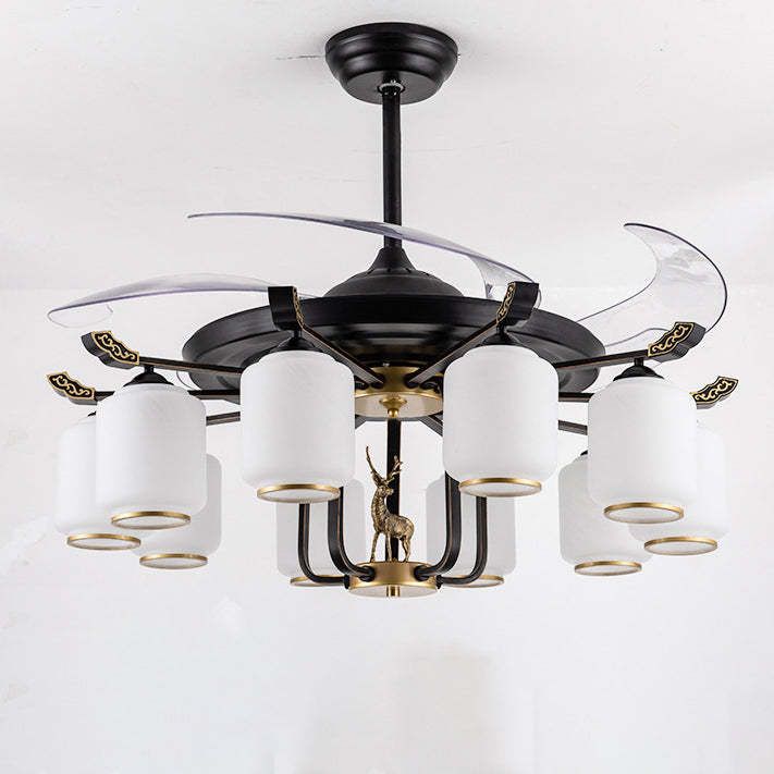 Chinese Iron Deer Ceiling Fan Light