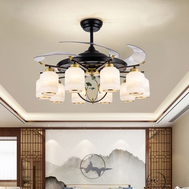 Chinese Iron Deer Ceiling Fan Light