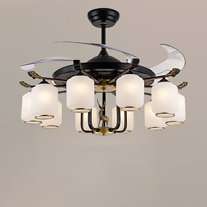 Chinese Iron Deer Ceiling Fan Light
