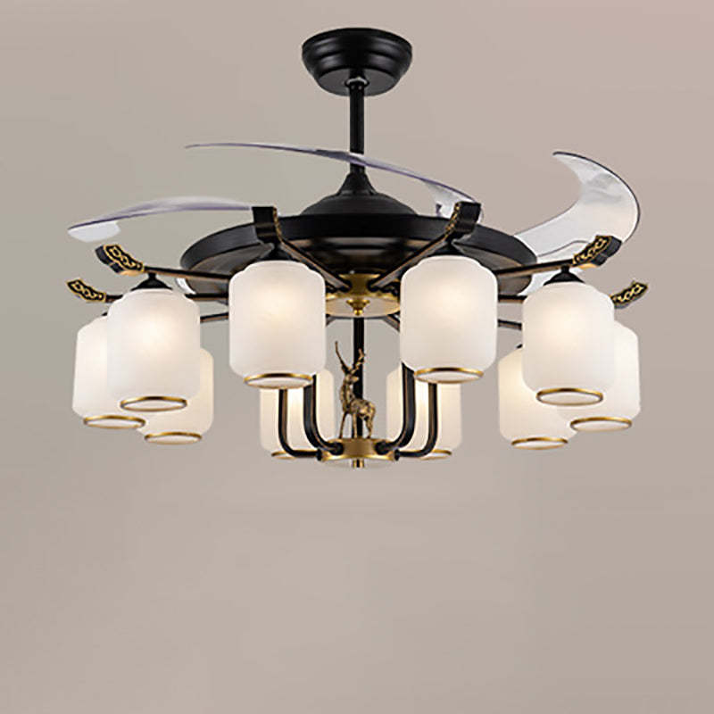 Chinese Iron Deer Ceiling Fan Light
