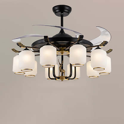 Chinese Iron Deer Ceiling Fan Light