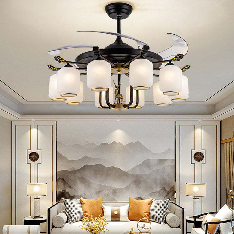 Chinese Iron Deer Ceiling Fan Light