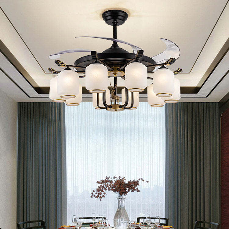 Chinese Iron Deer Ceiling Fan Light