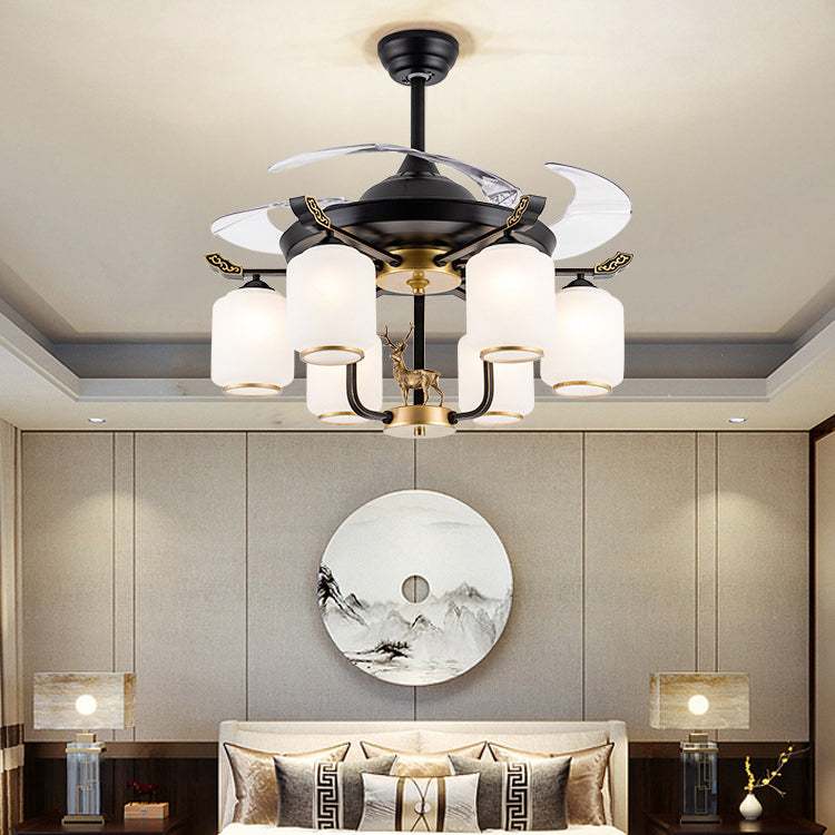Chinese Iron Deer Ceiling Fan Light