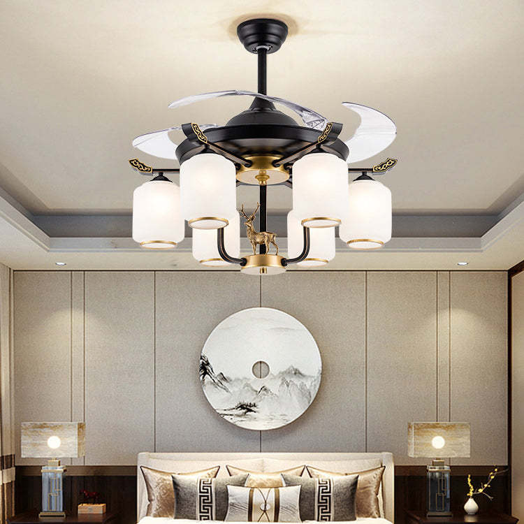 Chinese Iron Deer Ceiling Fan Light