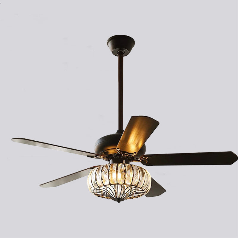 Retro Glass 2/5-Light Ceiling Fan Light