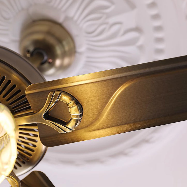 Retro Glass 2/5-Light Ceiling Fan Light