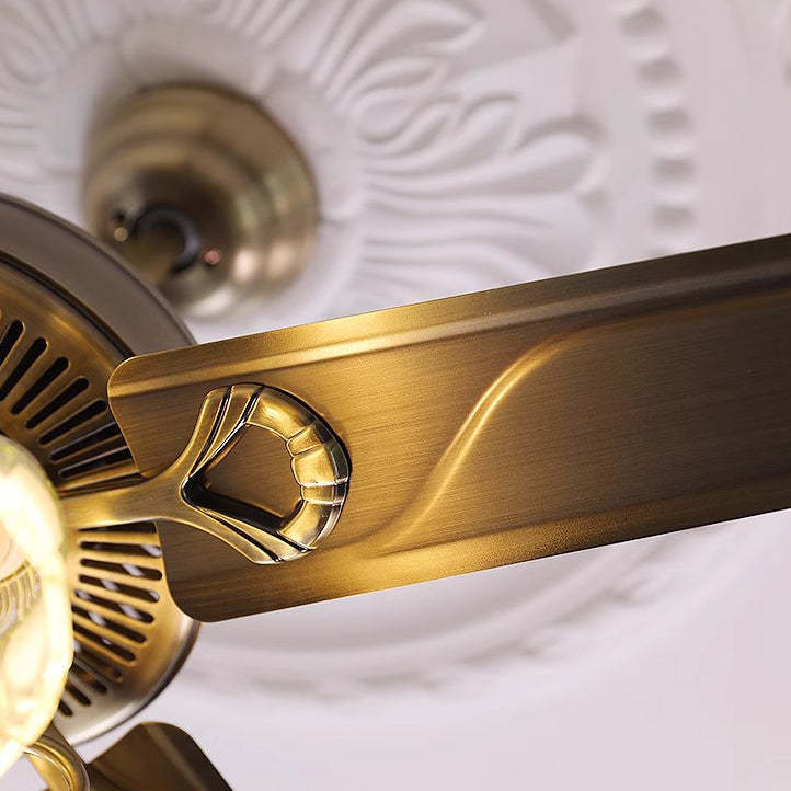 Retro Glass 2/5-Light Ceiling Fan Light