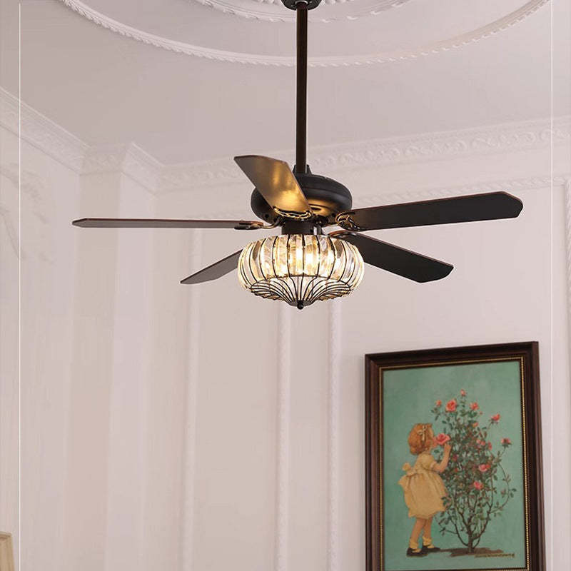 Retro Glass 2/5-Light Ceiling Fan Light