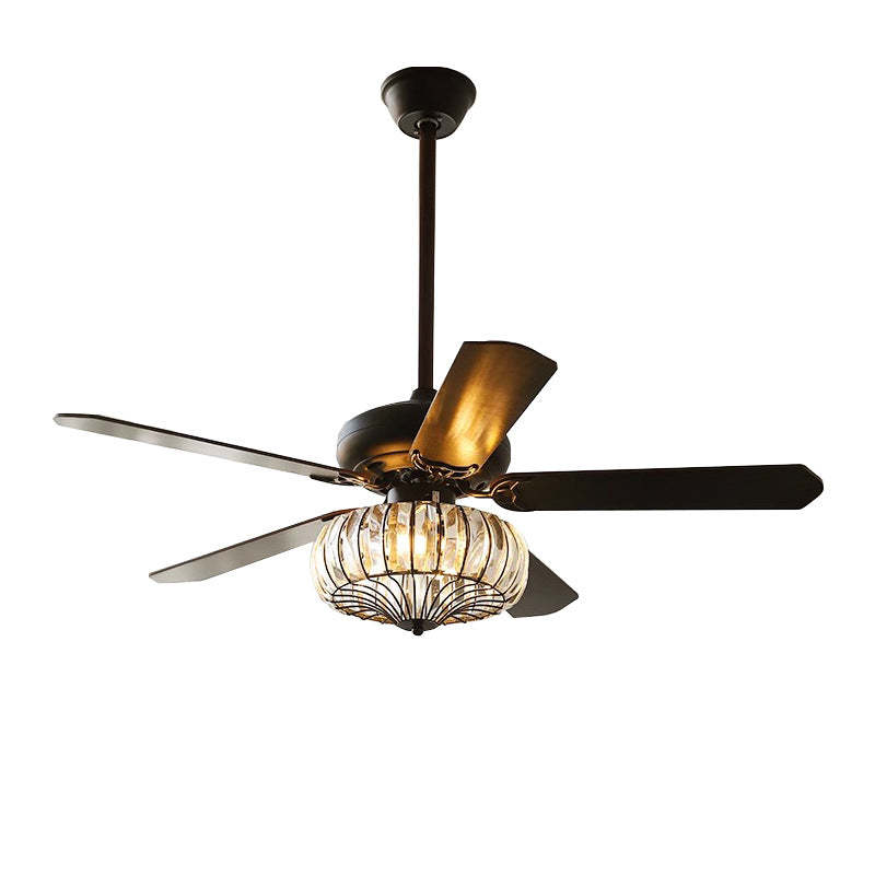 Retro Glass 2/5-Light Ceiling Fan Light