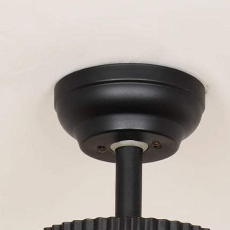 Retro Bell Palm-Leaf Ceiling Fan Light